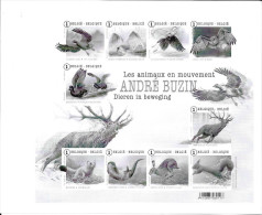 Année  2015  - BUZIN - Les Animaux En Mouvement - Dieren In Beweging - Foglietti B/N [ZN & GC]