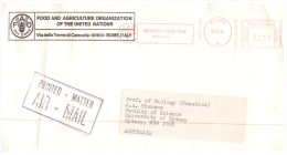 (913) FAO United Nations (Roma Italy) Cover Posted To Australia - 1985 - Other & Unclassified
