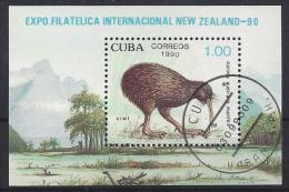 Cuba  1990  "New Zealand `90" Stamp Exhibition  (o) - Blocs-feuillets