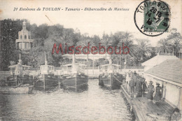 Delcampe - (83) TAMARIS SUR MER Environs De TOULON - Débarcadère De Manteau - Bâteaux Boats - 2 SCANS - Tamaris