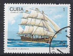 Cuba  1989  Cuban Sailing Ships 1c  (o) - Used Stamps