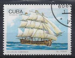 Cuba  1989  Cuban Sailing Ships 1c  (o) - Used Stamps