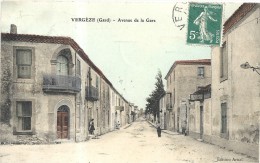 Delcampe - Gard : Vergèze, Avenue De La Gare - Vergèze