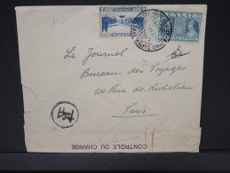 GRECE - ENVELOPPE DE KIFISSIA POUR LA FRANCE 1939 AVEC BANDE DE CONTROLE DU CHANGE    A VOIR  LOT P3663 - Brieven En Documenten