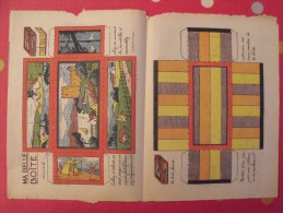 Delcampe - Découpage à Construire. Ma Belle Boîte. Pêcheur Château Tente Plage Vache.  1935 - Sammlungen