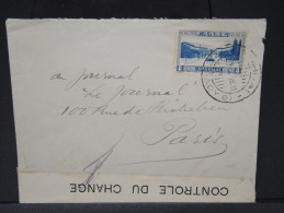 GRECE - ENVELOPPE DE   POUR LA FRANCE 1936 AVEC BANDE DE CONTROLE DE CHANGE    A VOIR  LOT P3665 - Covers & Documents