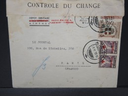 GRECE - ENVELOPPE  POUR LA FRANCE 1937 AVEC BANDE DE CONTROLE DE CHANGE    A VOIR  LOT P3666 - Covers & Documents