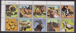 GRAN BRETAGNA GREAT BRITAIN FARM ANIMALS 10 V.  MNH - Unused Stamps