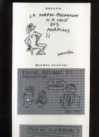 -   RENAUD PAR WOLINSKI . PLANCHE LIBRE D´UN PORTFOLIO CANAL + . 1989 . - Wolinski