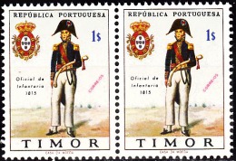 TIMOR - 1967,  Uniformes Do Exército, 1$  (PAR)  D. 13 1/2  ** MNH  MUNDIFIL Nº 341 - Timor