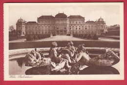 168738 / Vienna Wien IV - SCHLOSS BELVEDERE , FOUNTAIN NUDE MERMAID STATUE  - Austria Österreich Autriche - Belvédère