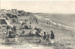 Delcampe - CAPBRETON - 40   A La Plage - L'Heure De La Causerie - CPA RARE ET ANIMEE    - VAN - - Capbreton