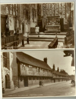 Angleterre  CPA Photo England  Stratford On Avon 3 Cartes Grammar School Almshouse Eglise Chancel Cottage - Altri & Non Classificati