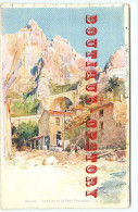 LESSIEUX < MENTON  LE RAVIN & LE PONT FRONTIERE - OLD POSTCARD 1900´s ILLUSTRATED SIGNED - ILLUSTRATOR - DOS SCANNE - Lessieux