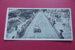 Cp  Les Sports Course D'automobile Mini Carte Chocolat Revillon - PKW