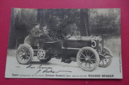 Delcampe - C Photo Coupe Gordon Bennet Thery Vainqueur Sur Sa Voiture Richard Brasier 1905 - PKW