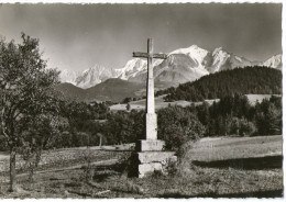 Delcampe - CPSM   74    SALLANCHES    VUE SUR LA CROIX     1861    LE MONT BLANC VU DE CORDON - Sallanches
