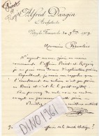 Delcampe - VP1482 - Lettre De Mr Alfred DANGIN Architecte à  VITRY - LE - FRANCOIS - Sammlungen