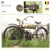 Delcampe - F.N. 250cm 2.25hp   - 1909   -  Fiche Technique Moto (Belgique) - Autres & Non Classés