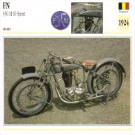 Delcampe - F.N. 350cm M60 Sport   - 1924   -  Fiche Technique Moto (Belgique) - Autres & Non Classés