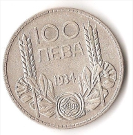BULGARIE  100 LEVA  1934  ARGENT - Bulgarie