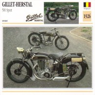 Delcampe - Gillet-Herstal 500cm Sport  - 1926   -  Fiche Technique Moto (Belgique) - Autres & Non Classés