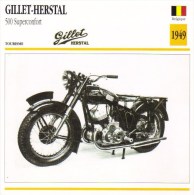 Delcampe - Gillet-Herstal 500cm Superconfort  - 1949   -  Fiche Technique Moto (Belgique) - Autres & Non Classés