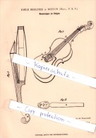 Original Patent - Emile Berliner In Boston , Mass., USA , 1881 , Neuerungen An Geigen , Geige , Violine !!! - Muziekinstrumenten