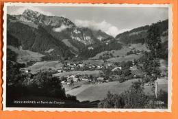 FRW-04 Les Rossinières Et Dent De Corjon.  Cachet 1955 - Rossinière