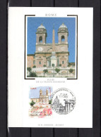 Delcampe - " ROME / ROMA : EGLISE DE LA TRINITE-DES-MONTS " Sur Carte Maximum En Soie De 2002 N° YT 3529 En Parfait état. CM - 2000-2009