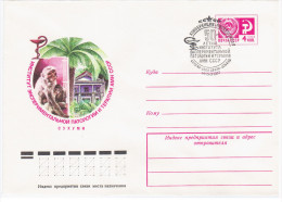 Georgia USSR Abkhazia 1977 Canceled In Sukhumi, Experimental Pathology & Therapy Institute, Monkey Fauna - Georgië