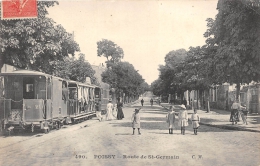 Delcampe - YVELINES  78   POISSY  ROUTE DE SAINT GERMAIN  TRAMWAY - Poissy