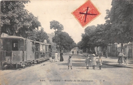 Delcampe - YVELINES  78   POISSY  ROUTE DE SAINT GERMAIN  TRAMWAY - Poissy