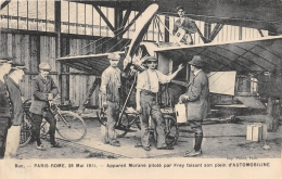 Delcampe - YVELINES  78   BUC  PARIS-ROME 1911 AEROPLANE MORANE PILOTE PAR FREY FAISANT SON PLEIN D'AUTOMOBILINE  AVIATION - Buc