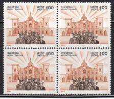 Delcampe - India MNH 1993, Block Of 4, Meerut College, Education, Architecture, Monument - Blocs-feuillets