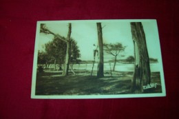 Delcampe - 40 Landes  Biscarosse  RESINIER AU BORD DU LAC - Biscarrosse