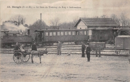 Delcampe - SEINE ET MARNE  77  NANGIS  LA GARE DU TRAMWAY DE BRAY A SABLONNIERES  TRAIN - Nangis