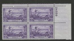Plate Block -1951 USA Battle Of Brooklyn 175th Ann. Stamp Sc#1003 Horse Ship Boat  Martial George Washington - Números De Placas