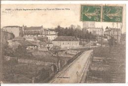 Delcampe - PONS  Ecole Superieure De Filles ,tour De L Hotel De Ville  ETAT !! - Pons