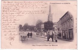 Delcampe - FONTENAY-le-COMTE - Rue Turgot Et Place Du Marché -  Ed. A Robin - Fontenay Le Comte