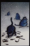 Delcampe - FISHING Fisherman- Cat - Japan -  Modern Ukrainian PC - Magicard Edition - Humour - Fischerei