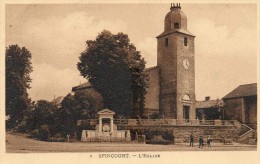CPA- SPINCOURT (52) - Le Monument Aux Morts Devant L'Eglise - Spincourt