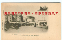 Delcampe - ACHAT DIRECT < 33 BAZAS - N° 2 CARTE 1900 En SUPERBE ETAT - JOUR De MARCHE  PLACE NATIONALE - DOS SCANNE - Bazas