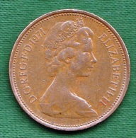 1 PIECE ANGLETERRE 2 NEW PENCE 1971 ELIZABETH II D. G. REG. F:D: +  N° 140 - 2 Pence & 2 New Pence