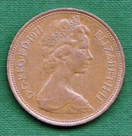 1 PIECE ANGLETERRE 2 NEW PENCE 1971 ELIZABETH II D. G. REG. F:D: +  N° 146 - 2 Pence & 2 New Pence