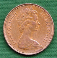 1 PIECE ANGLETERRE 2 NEW PENCE 1971 ELIZABETH II D. G. REG. F:D: +  N° 147 - 2 Pence & 2 New Pence