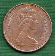 1 PIECE ANGLETERRE 2 NEW PENCE 1971 ELIZABETH II D. G. REG. F:D: +  N° 150 - 2 Pence & 2 New Pence
