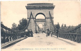 Delcampe - LANGON  Entrée Du Pont Suspendunde La Garonne TTB écrite - Langon