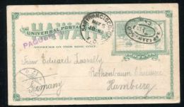 HAWAII STATIONERY SAN FRANCISCO PAQUEBOT GERMANY 1899 - Hawai