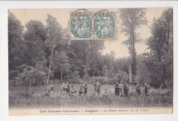 Delcampe - Cpa GRIGNON Ecole Nationale D'agriculture Sieste Autour Du Jet D'eau - Agroparis Tech - - Grignon